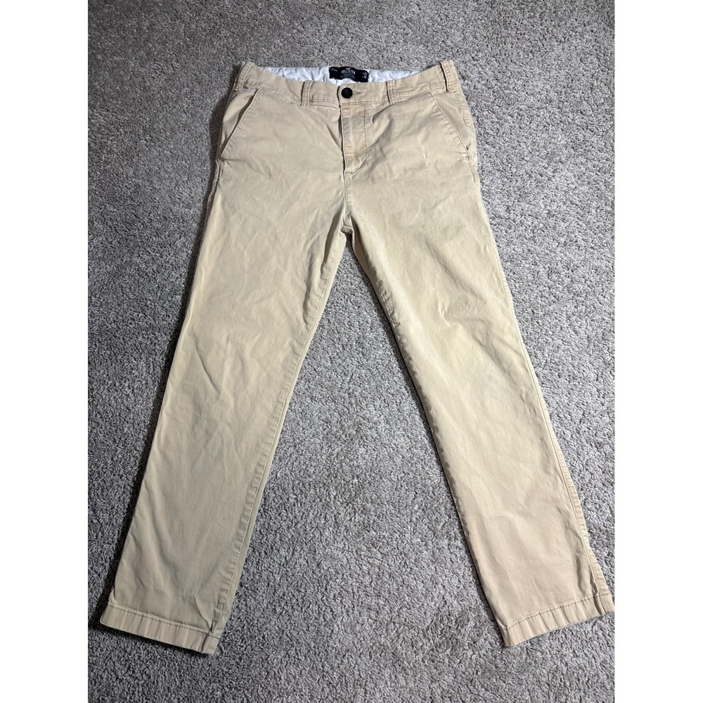 Hollister Mens Slim Straight Chino Pants Khaki Tan Epic Flex 32x30